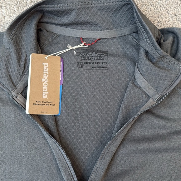 Kids’ Patagonia Capilene Midweight Zip-Neck | Size XXL (16-18) | Gray - Picture 5 of 5